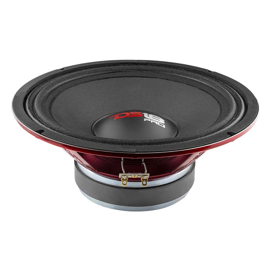 DS18 PRO-X10M Loudspeaker - 10, Midrange, Red Steel Basket, 600W Max, 300W RMS, 8 Ohms - Premium Quality Audio Door Speakers for