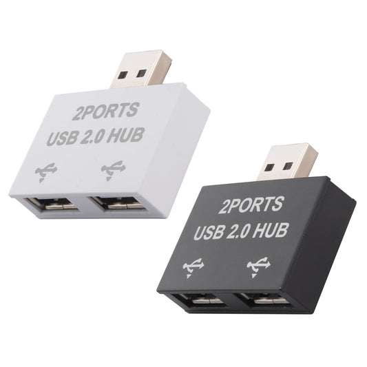 USB 2.0 Hub, USB Splitter 1 to 2 Out Adapter- 2 Pack, 2 Ports USB Expander, Fast Charging&480 Mbps Data Transfer(Do not Support