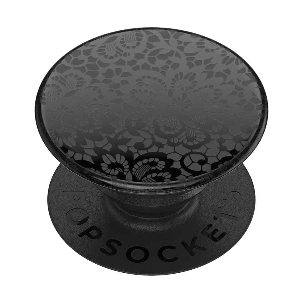 PopSockets Adhesive Phone Grip, Holder, Phone Stand, Black - Lace Noir