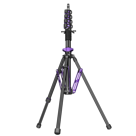 FreeSea 6.9ft/2.1m Aluminum Light Stand, 4.4lbs Load, Travel Tripod with 20 Folded Size, Professional Studio Light Stand, Quick