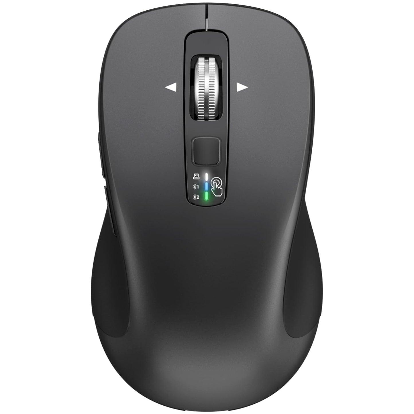 CITLLA Wireless Bluetooth Mouse (USB + BT1 + BT2), Full Size Mouse, 4-Way Scrolling, Multi-Device Silent for Computer, Laptop, i