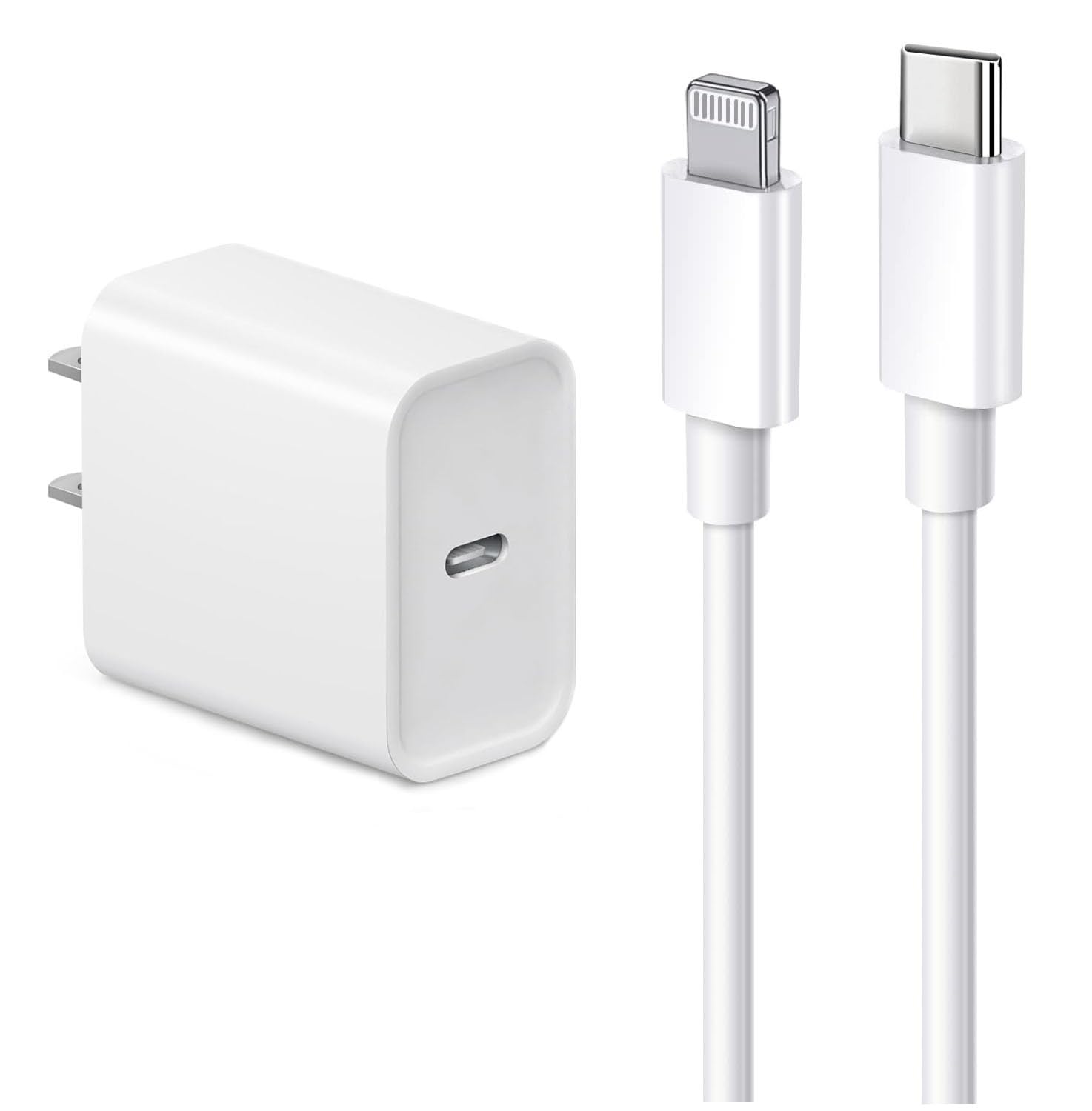 i Phone Charger [MFi Certified] Travel Home Wall Charger and a Charging Cable Compatible with i Phone 14, 13, 12, 11, SE, X, 8,