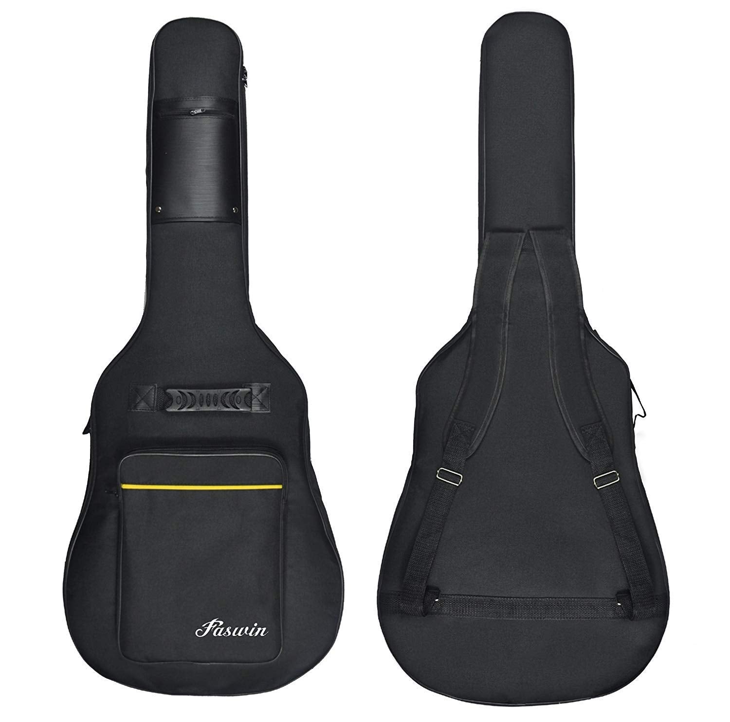 Faswin 41 Inches Guitar Bag Dual Adjustable Shoulder Strap Acoustic Guitar Case Gig Bag, Waterproof Oxford Cloth 0.3 Inch Thicke