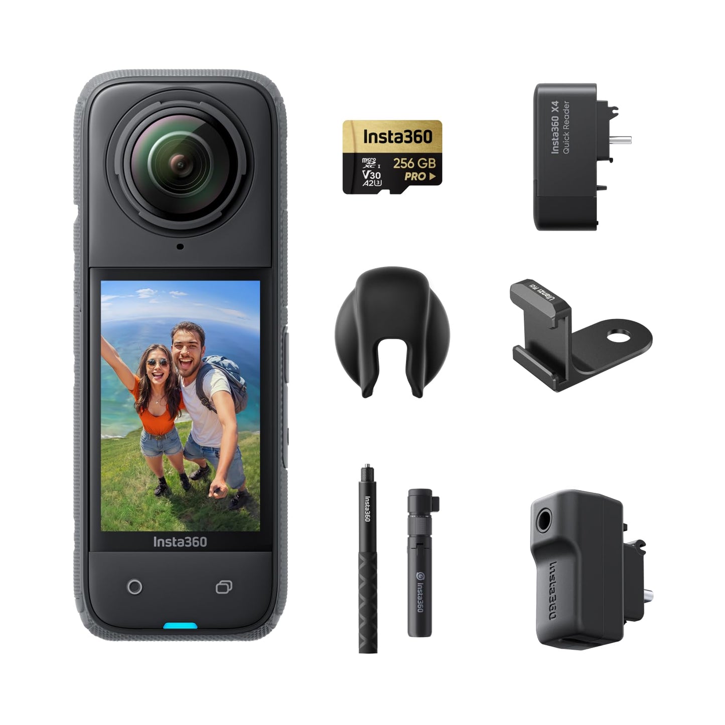 Insta360 X4 Creator Bundle - 8K Waterproof 360 Action Camera, 4K Wide-Angle Video, Invisible Selfie Stick, Removable Lens Guards