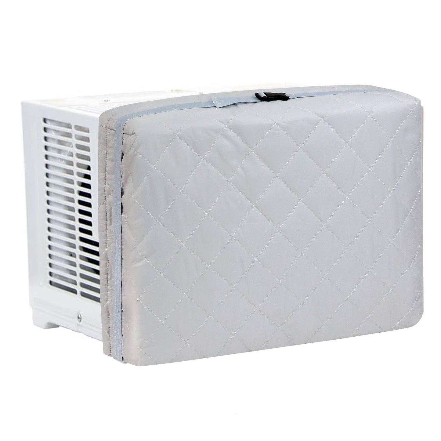 Demao Grey Indoor AC Cover with Cotton Padding - Keep Warm & Dustproof Protective Case for Window Air Conditioners, All-Weather