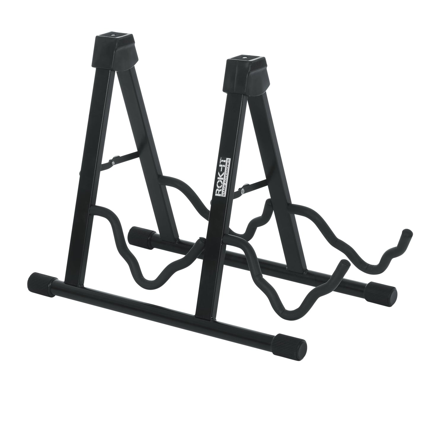 Rok-It by Frameworks A-Frame Double Guitar Stand, Holds Most Standard Electric and Acoustic Guitars (RI-GTRAU2X)