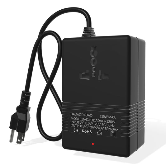 120Watts, Voltage Converter 110v to 220v, 110 to 220 Voltage Converter, Transformador de 110 a 220, Step up Transformer 110v to