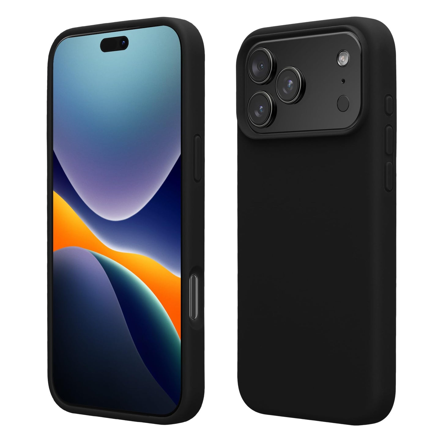 kwmobile Case Compatible with Apple iPhone 17 Pro Case - TPU Silicone Phone Cover with Soft Finish - Black
