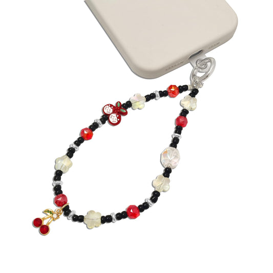 Cute Phone Wrist Strap Chic Beaded Cellphone Lanyard with Tether Tab Phone Charm Grip Strap for PhoneBag Purses Keys (Colorful C
