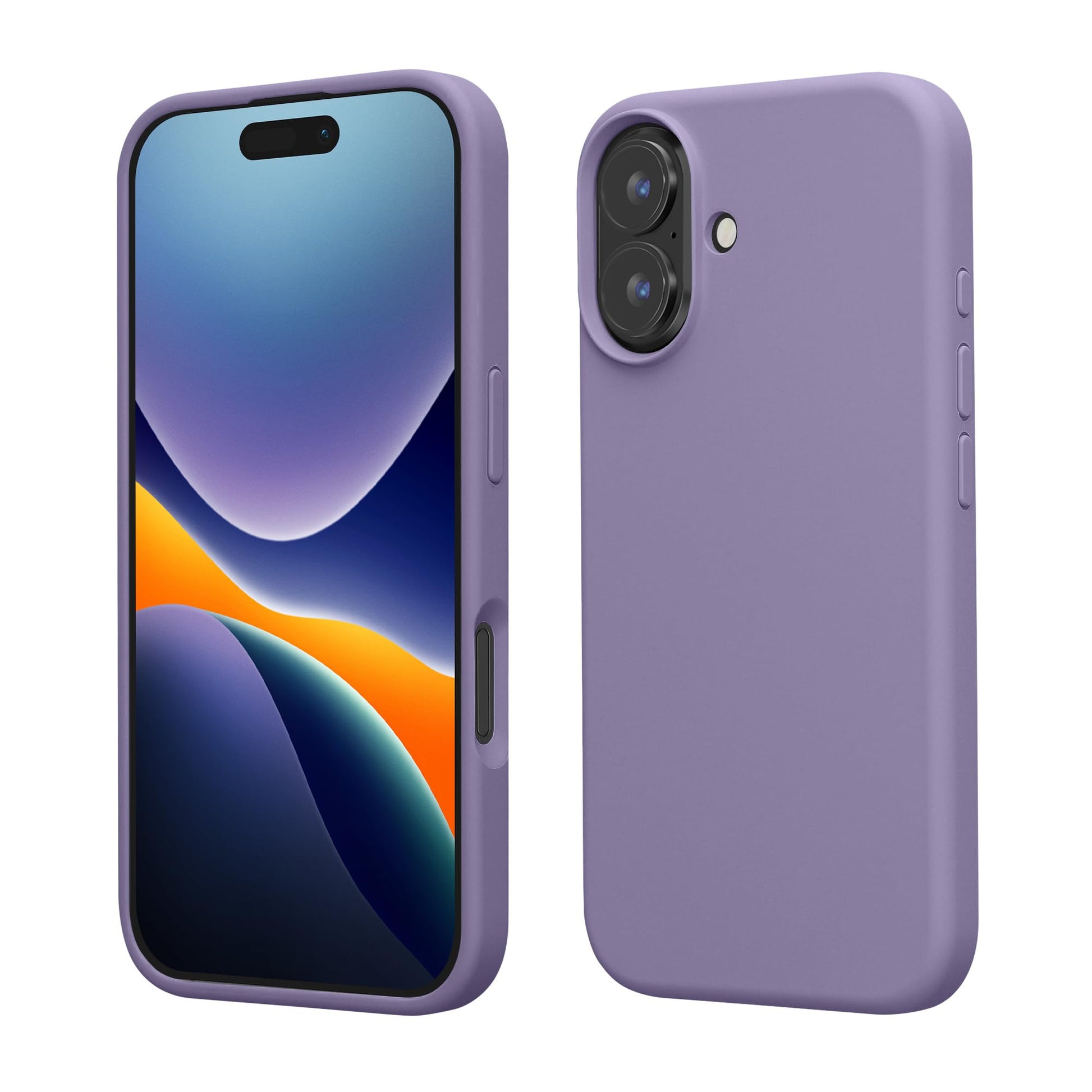 kwmobile Case Compatible with Apple iPhone 16 Case - TPU Silicone Phone Cover with Soft Finish - Violet Purple