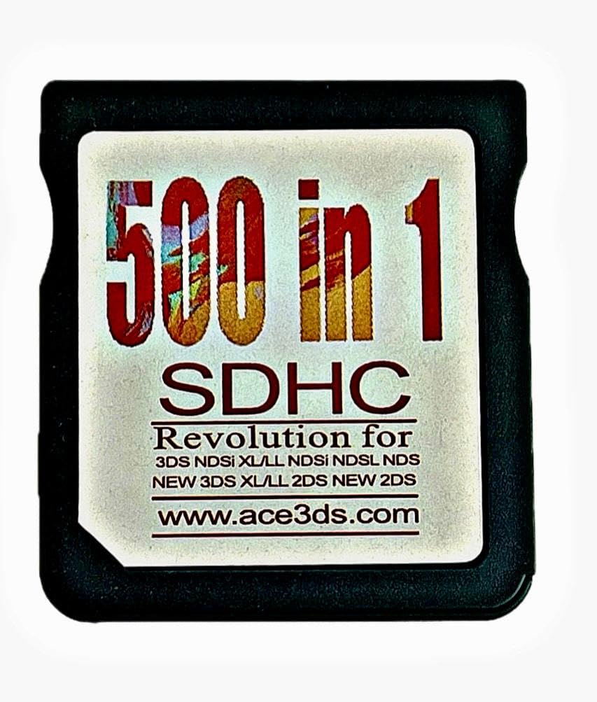 500 in 1 DS Game Card SDHC Will Work on DS DSI DSIXL 2ds 2DSXL 3DS 3DSXL