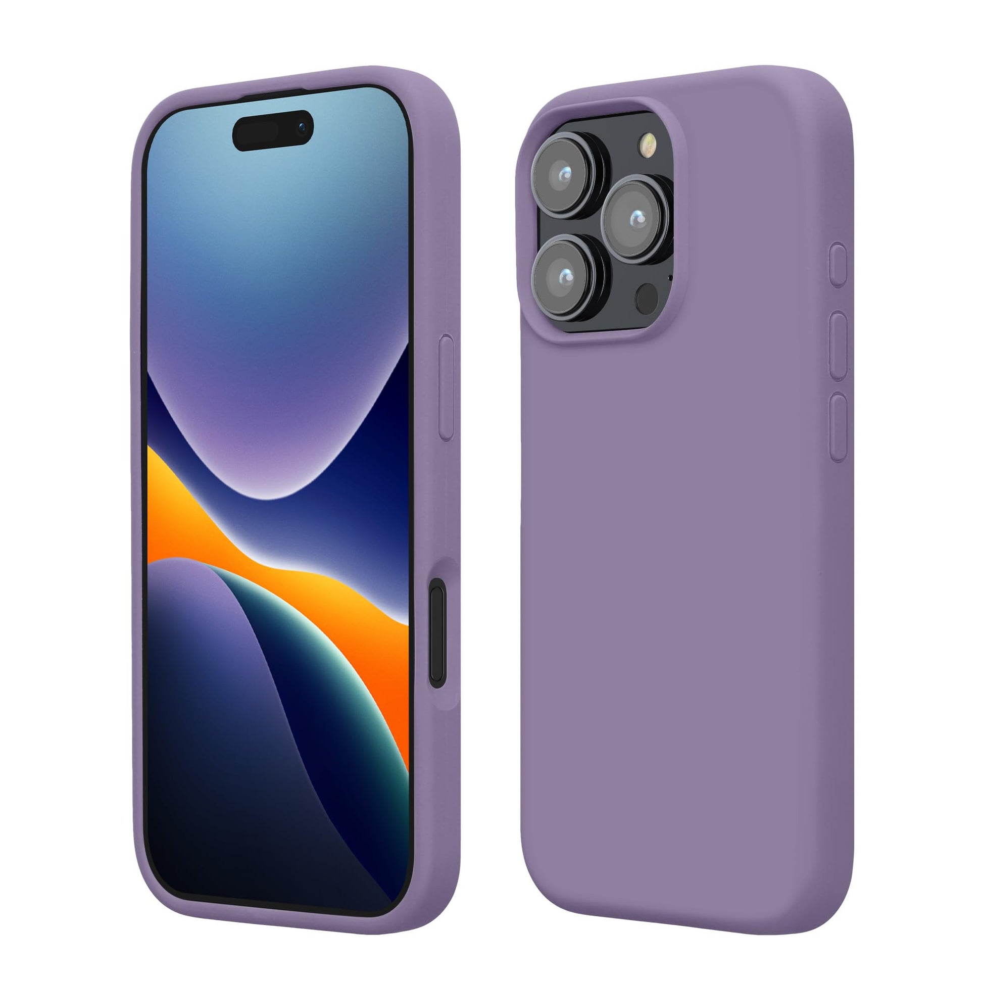 kwmobile Case Compatible with Apple iPhone 16 Pro Max Case - TPU Silicone Phone Cover with Soft Finish - Violet Purple