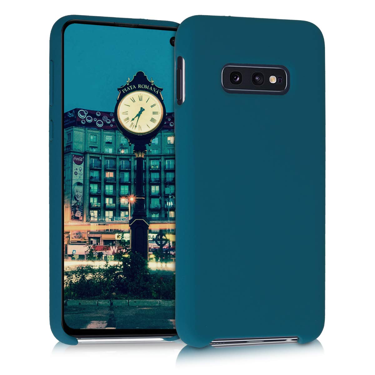kwmobile Case Compatible with Samsung Galaxy S10e Case - TPU Silicone Phone Cover with Soft Finish - Teal Matte