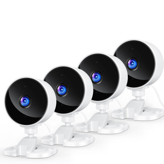 YOTON Indoor Security Camera 4pcs, Cameras for Home Security, Pet Camera w/Phone App, Baby Monitor, Dog Cam, Nanny Cam, Night Vi