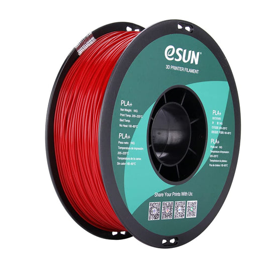 eSUN PLA PRO (PLA+) 3D Printer Filament, Dimensional Accuracy +/- 0.03 mm, 1kg, Plastic Spool, 1.75mm, Fire Engine Red, (Pantone