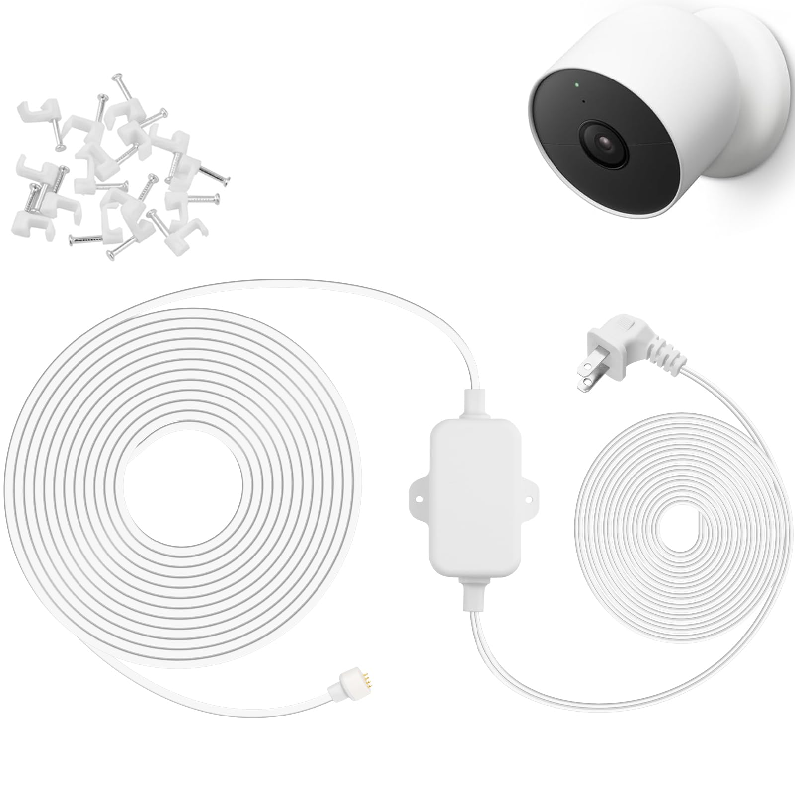 UYODM 50FT/15m Power Cable Compatible with Google Nest Cam Outdoor or Indoor, Battery(2nd Generation) - 5V 2A Charging Cable Pow
