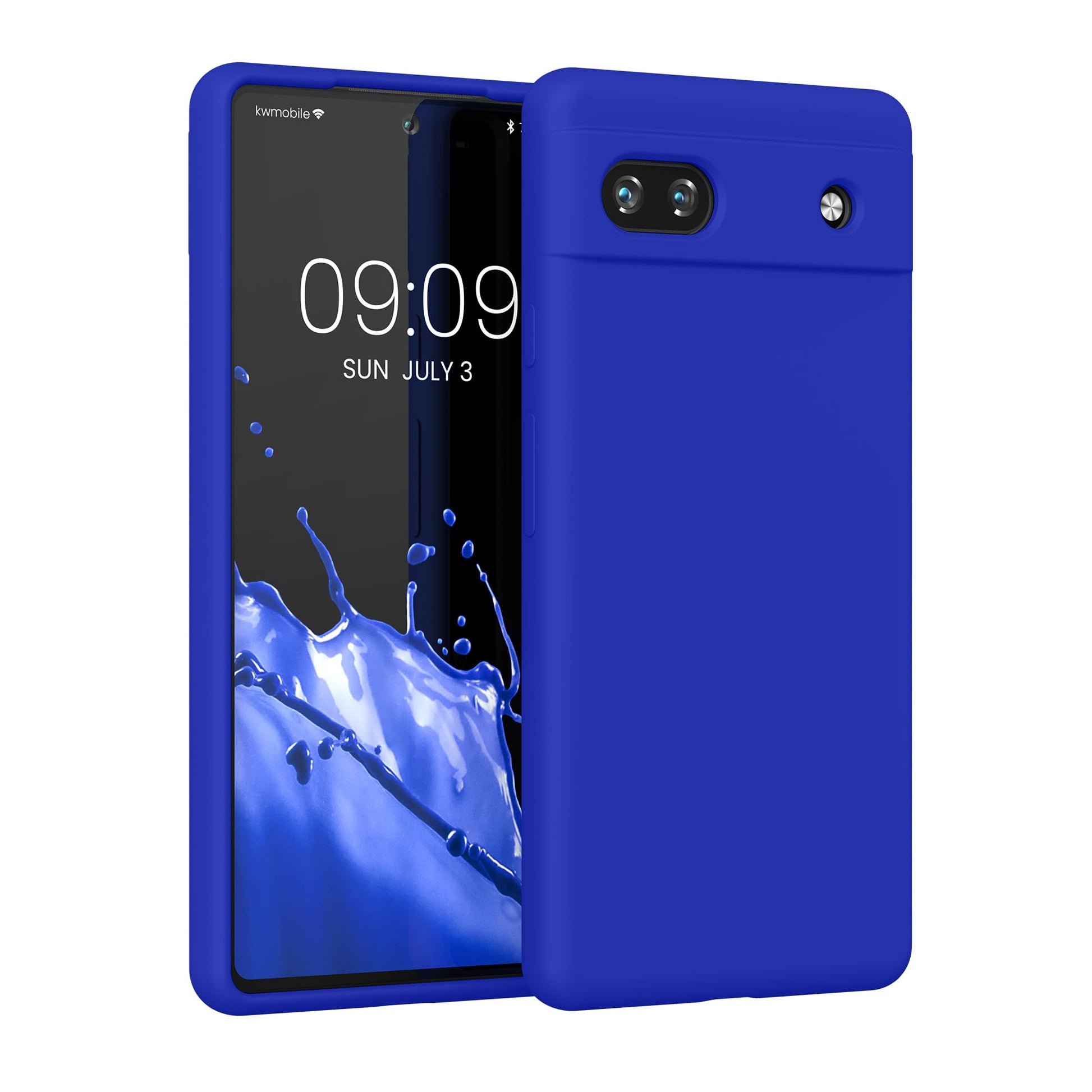 kwmobile Case Compatible with Google Pixel 6a Case - TPU Silicone Phone Cover with Soft Finish - Baltic Blue