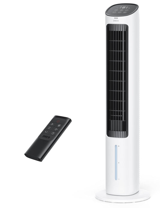 Dreo Cooling Fans That Blow Cold Air, 40 Evaporative Air Cooler, 2023 Upgrade Tower Fan for Bedroom with 80 Oscillating, Ice Pac