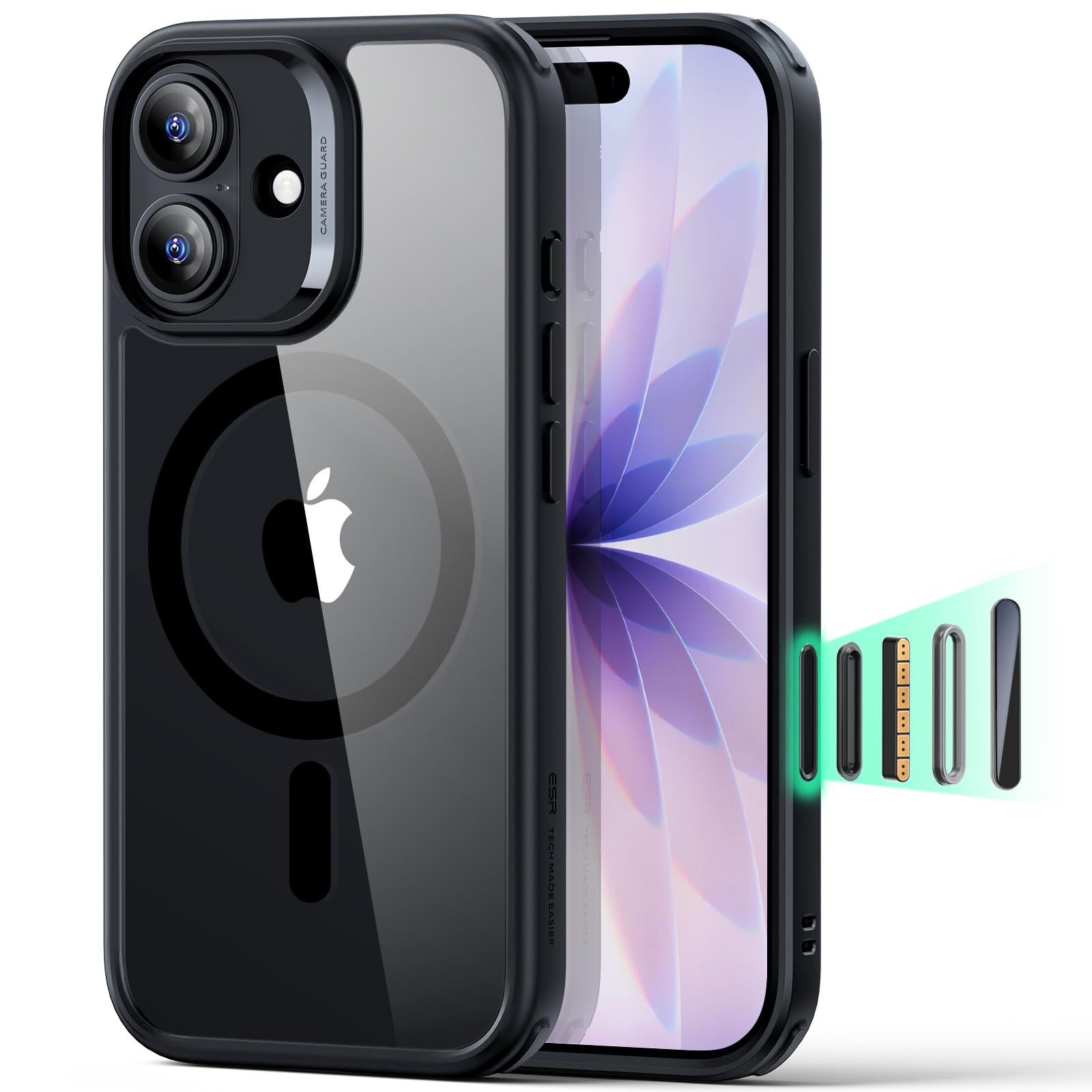 ESR for iPhone 17 Case, Camera Control, Compatible with MagSafe, Shockof Military-Grade tection, Magnetic Phone Case for iPhone