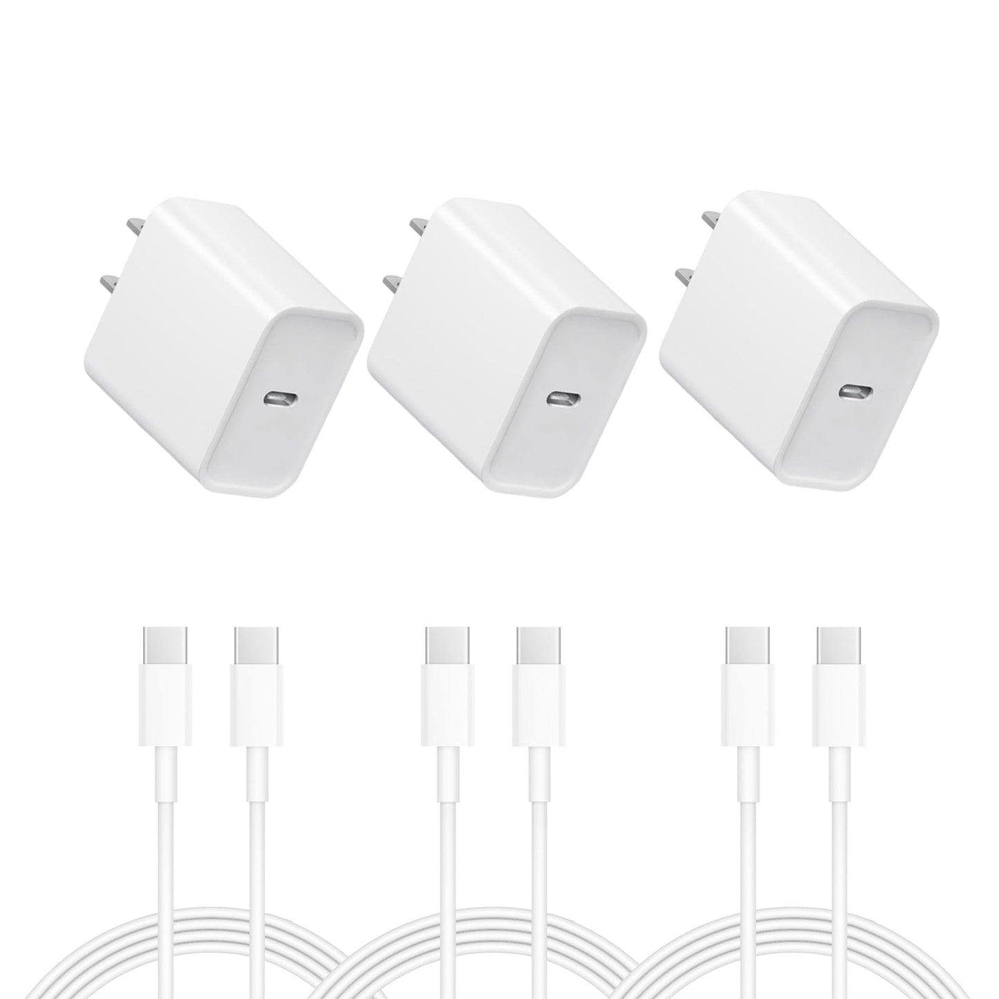 iPhone 17 16 15 Charger: Fast Charging - USB C Charger - i Phone 17 16 Charging with 3 Pack Cable for iPhone 17/17 Pro Max 16/16