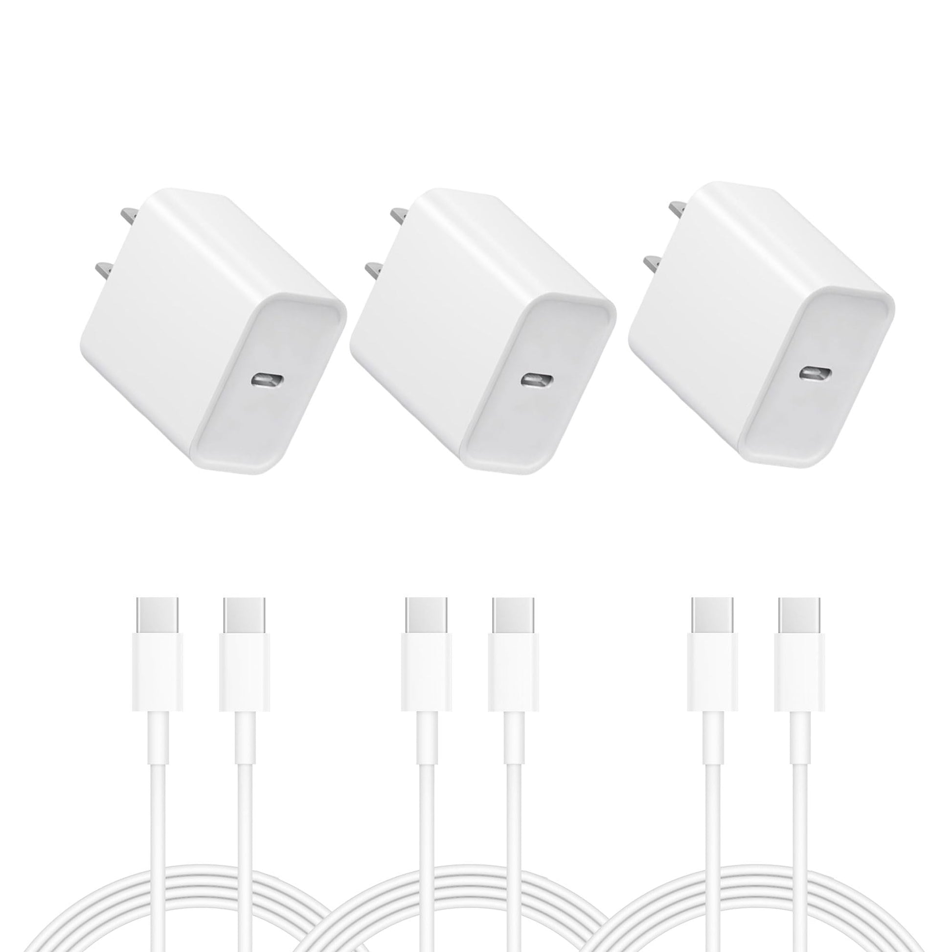 iPhone 17 16 15 Charger: Fast Charging - USB C Charger - i Phone 17 16 Charging with 3 Pack Cable for iPhone 17/17 Pro Max 16/16