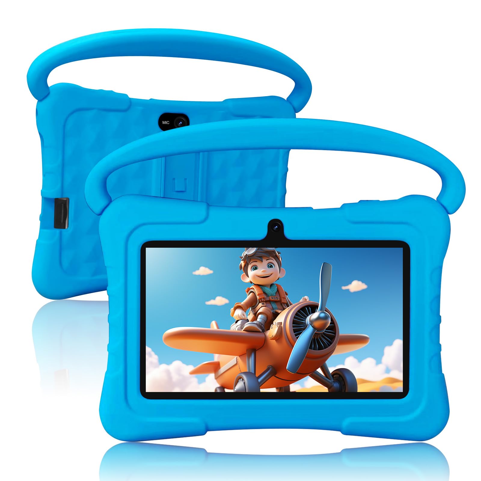 NEWISION Kids Tablet 7 inch,32GB Toddler Tablets Android 13 with WiFi,Dual Camera,Education,Games,Kids Software Pre-Installed,Co