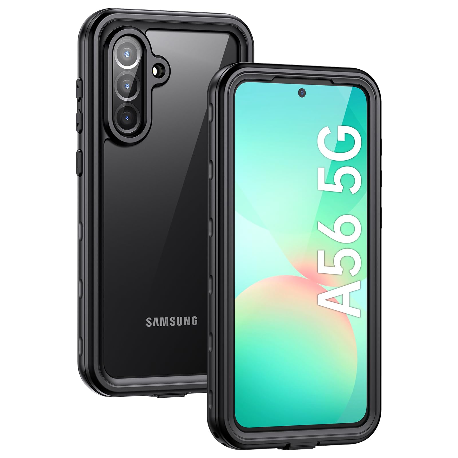 Lanhiem for Samsung Galaxy A56 Phone Case, IP68 Waterproof Dustproof, Built-in Screen Protector, Rugged Full Body Shockproof Pro