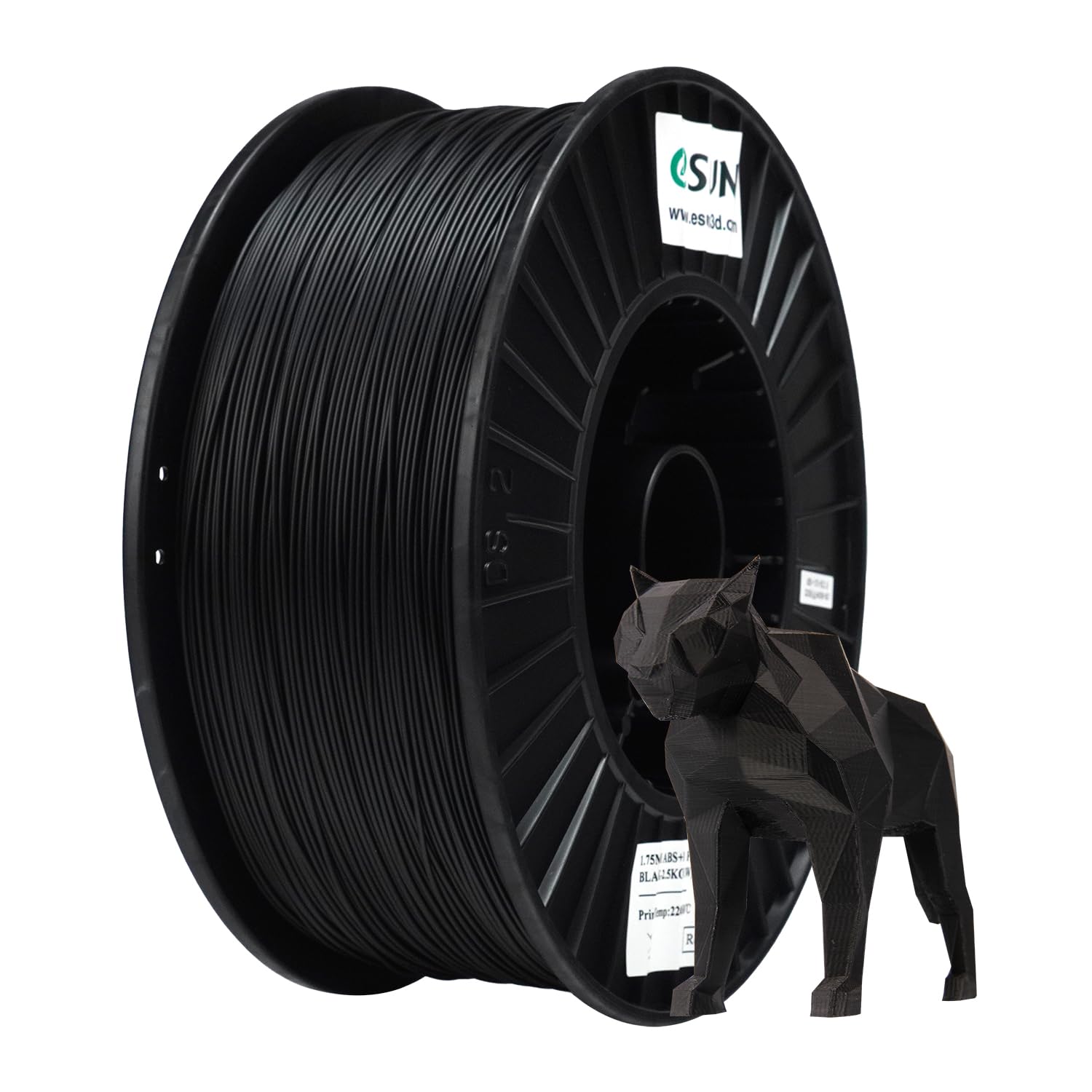 eSUN ABS+ Filament 1.75mm, 3D Printer Filament ABS Plus, Dimensional Accuracy +/- 0.05mm, 2.5KG Spool (5.5 LBS) 3D Printing Fila
