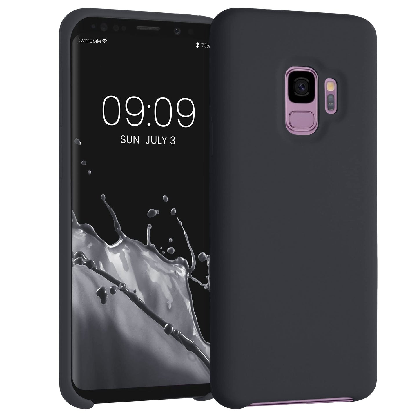kwmobile Case Compatible with Samsung Galaxy S9 Case - TPU Silicone Phone Cover with Soft Finish - Black Matte