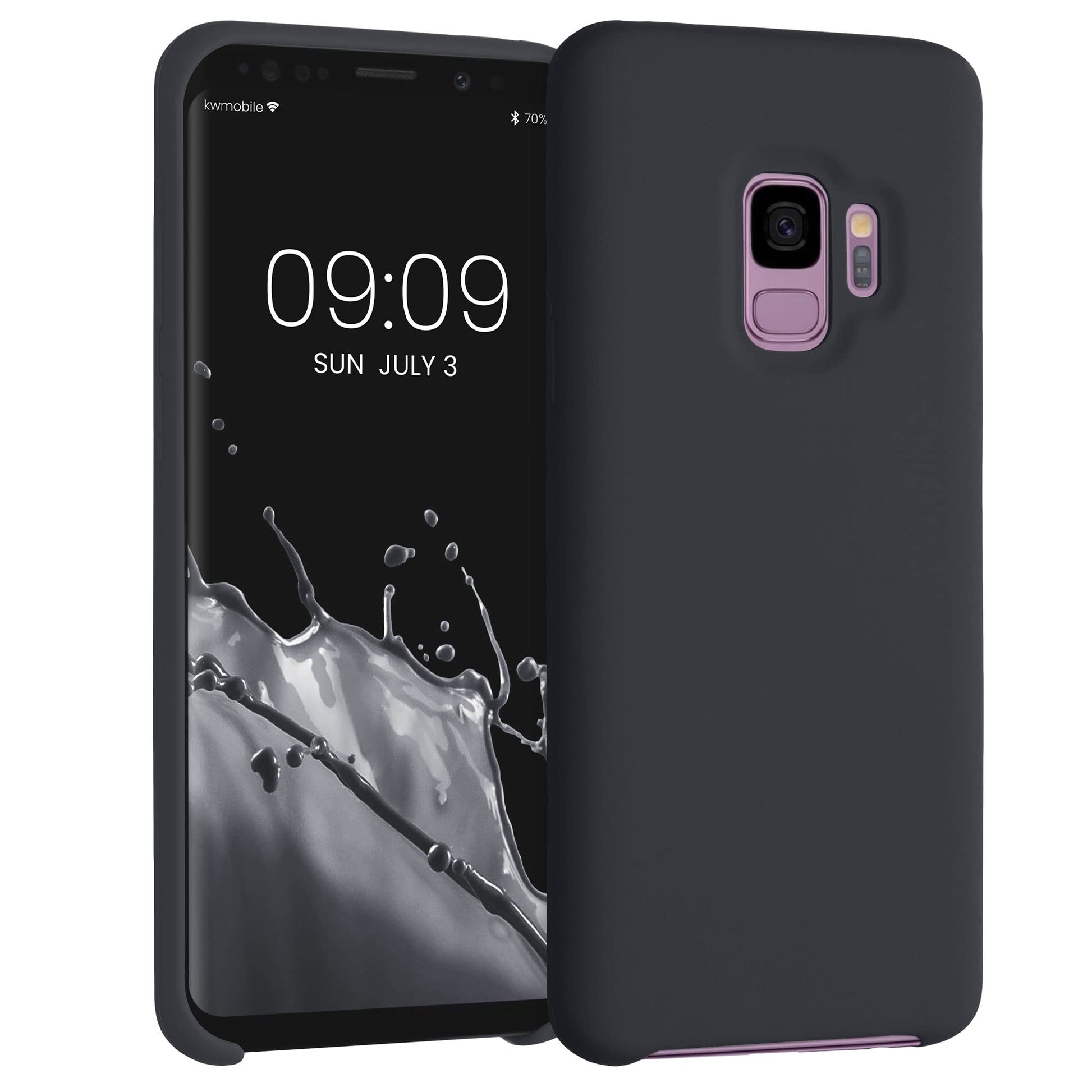 kwmobile Case Compatible with Samsung Galaxy S9 Case - TPU Silicone Phone Cover with Soft Finish - Black Matte