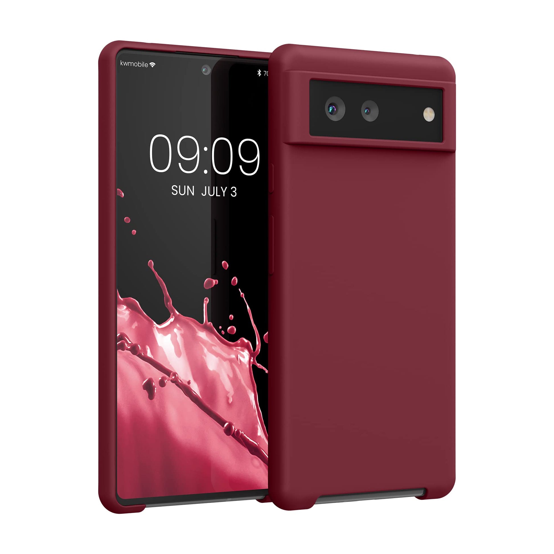 kwmobile Case Compatible with Google Pixel 6 Case - TPU Silicone Phone Cover with Soft Finish - Rhubarb Red
