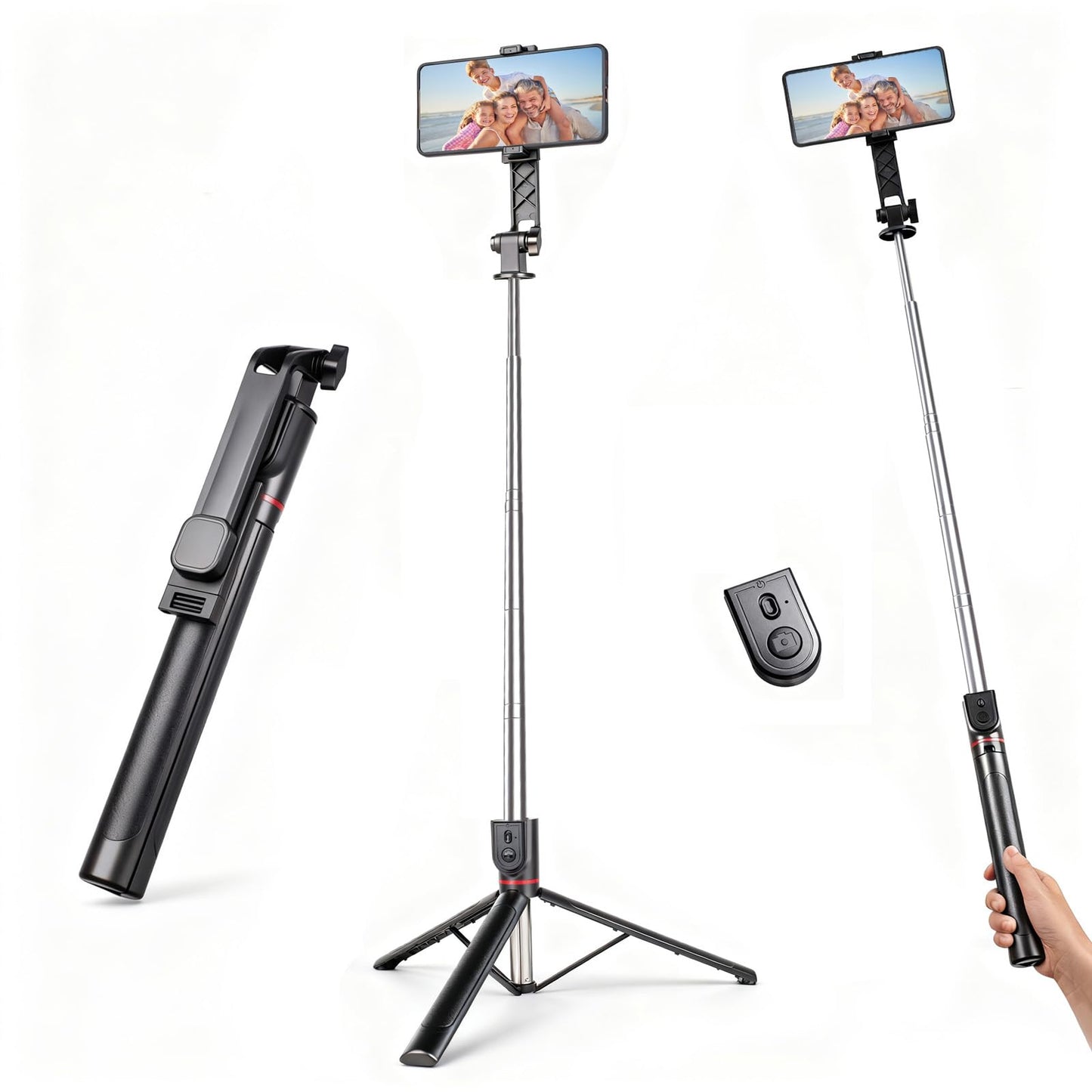 GBFETM 71 Phone Tripod Selfie Stick for iPhone and Android Phone, Cell Phone Tripod Stand with Wireless Remote Control