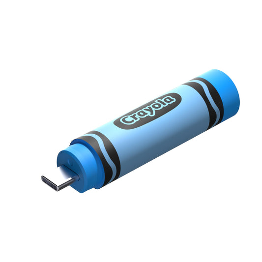 SANDISK 256GB Crayola USB-C Flash Drive, Cerulean Blue - Up to 300MB/s Read speeds, USB 3.2 Gen 1, USB Type-C - Crayon-Shaped Dr