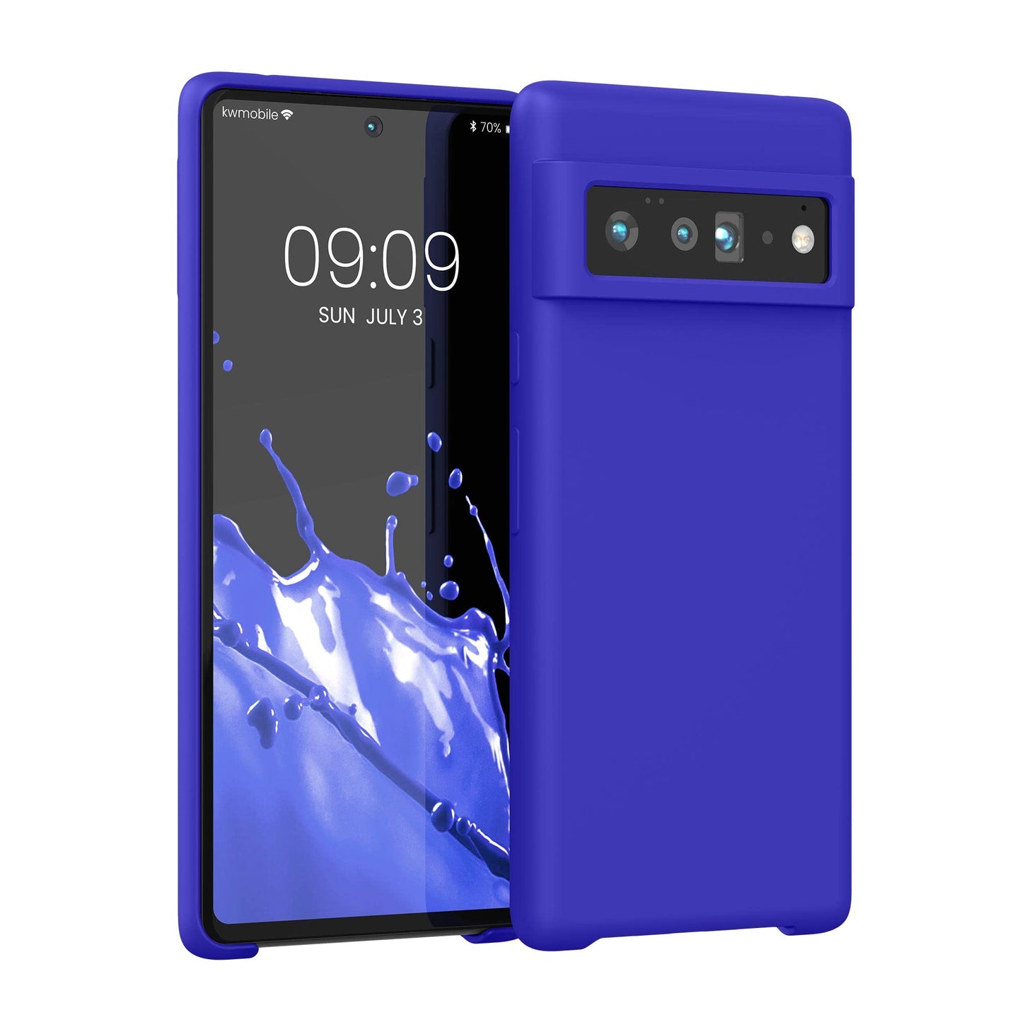 kwmobile Case Compatible with Google Pixel 6 Pro Case - TPU Silicone Phone Cover with Soft Finish - Baltic Blue