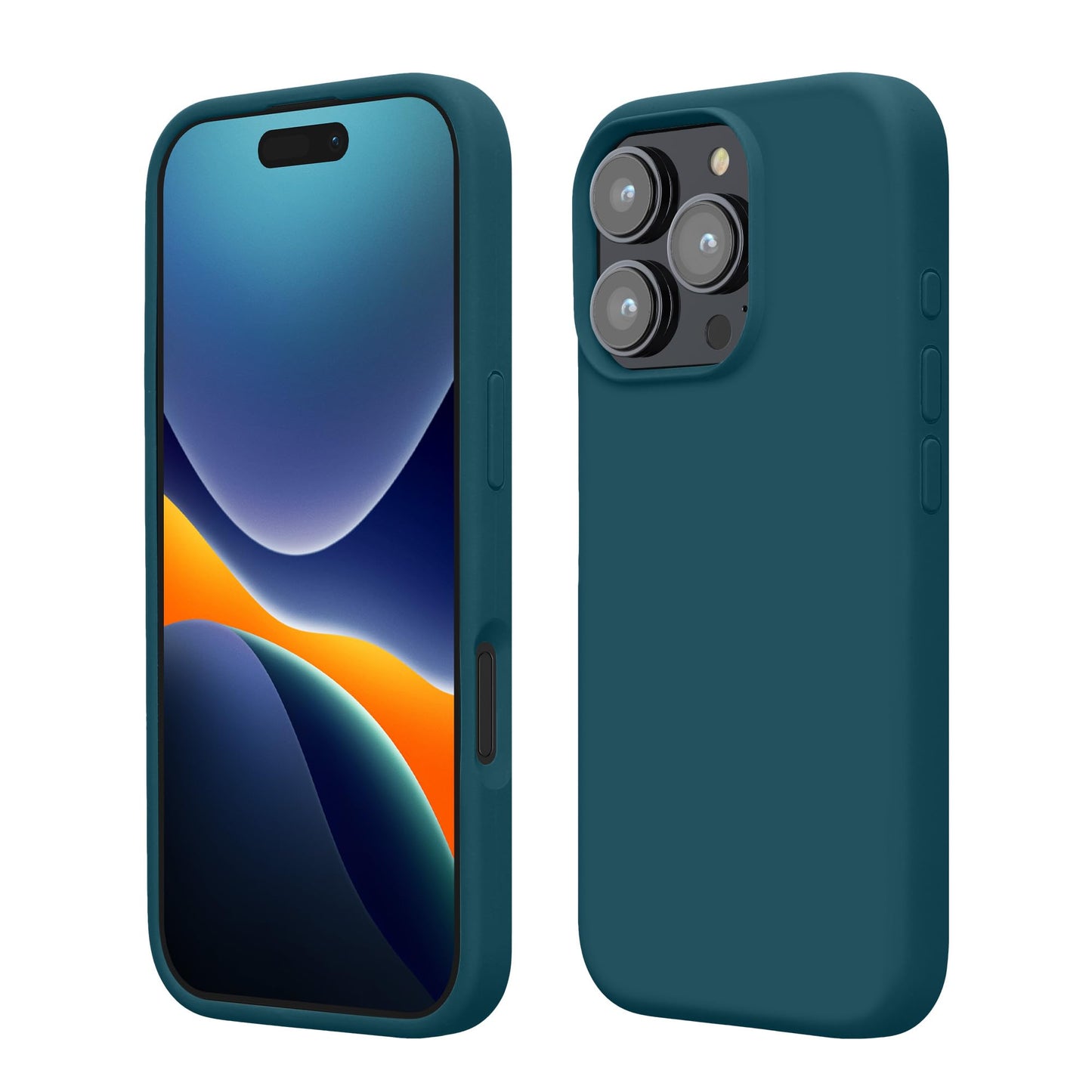 kwmobile Case Compatible with Apple iPhone 16 Pro Case - TPU Silicone Phone Cover with Soft Finish - Teal Matte