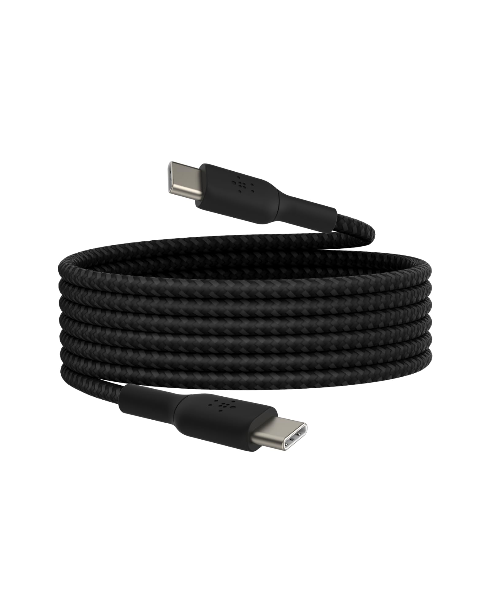 Belkin BoostCharge Braided USB-C to USB-C Cable (2M/6.6ft) for iPhone 16, iPhone 16 Pro, iPhone 16 Pro Max, Galaxy S25, S24, Not