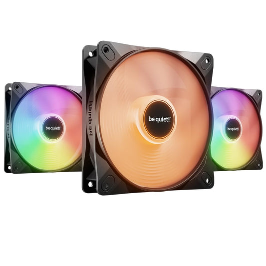 be quiet! Light Wings LX 120mm PWM high-Speed Triple Pack, 3 Fans Included, Illuminated hub, Multiple Colors and Modes, Optimize
