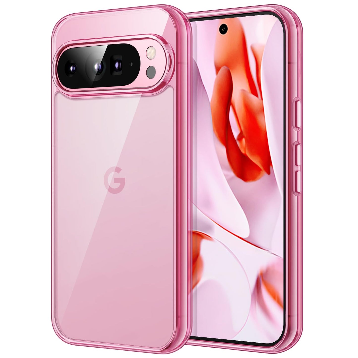 JETech Case for Google Pixel 9/9 Pro 2024, Non-Yellowing Shockproof Bumper Protective Phone Cover, Anti-Scratch Hard PC Back (Qu