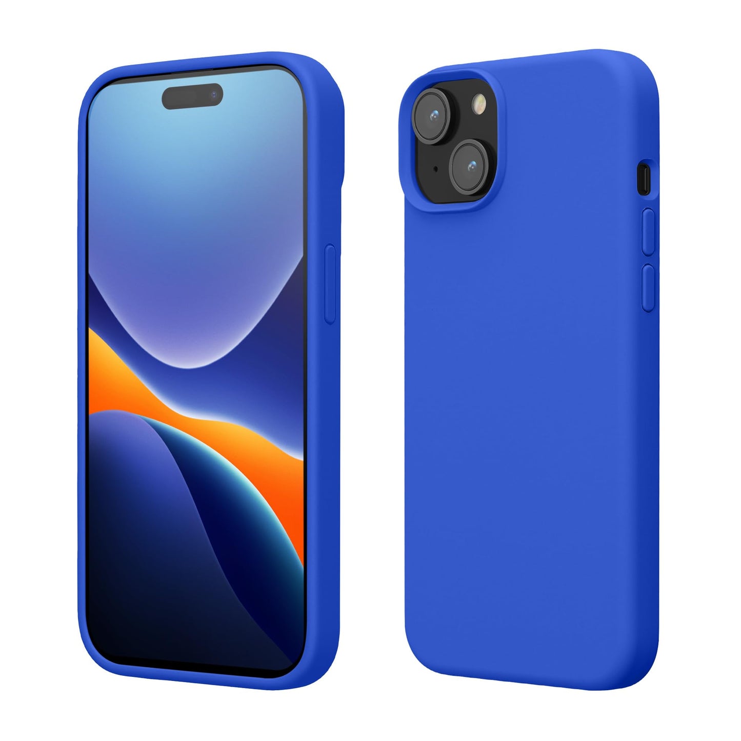 kwmobile Case Compatible with iPhone 15 Case - Slim Soft TPU Silicone Cover - Baltic Blue
