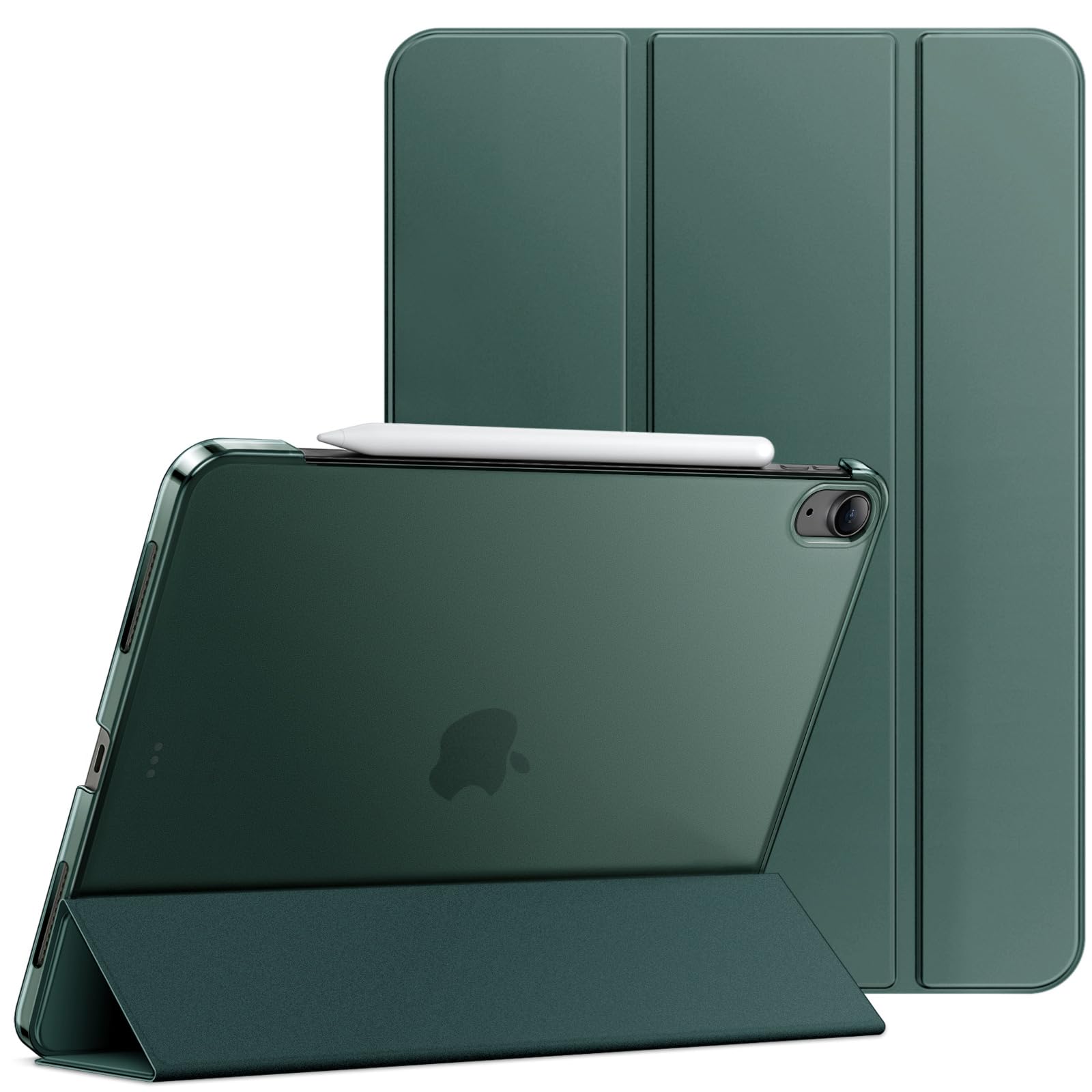 JETech Case for iPad Air 13-Inch M3/M2 (2025/2024), Slim Stand Hard Back Shell Smart Cover with Auto Wake/Sleep (Midnight Green)