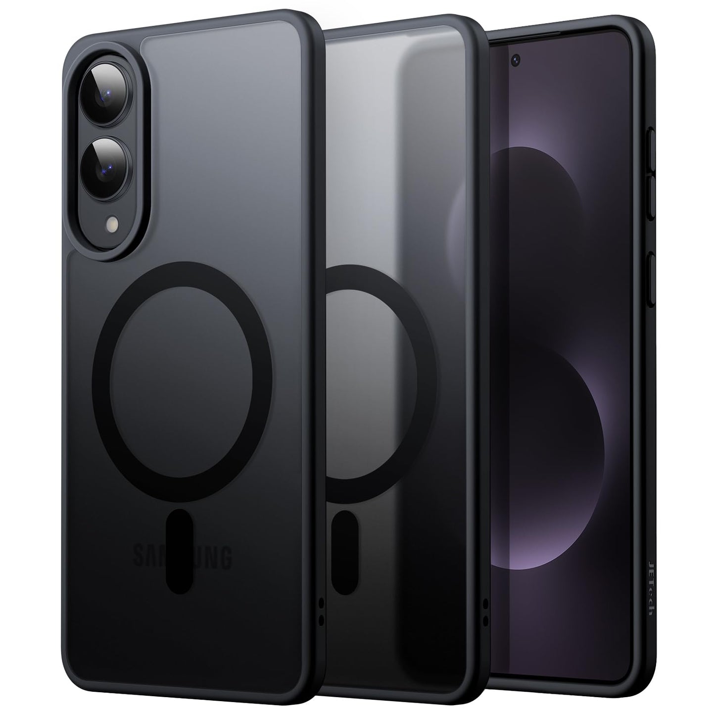 JETech Magnetic Case for Samsung Galaxy S25 Edge, Compatible with MagSafe, Translucent Matte Back Slim Minimalist Shockproof Pho