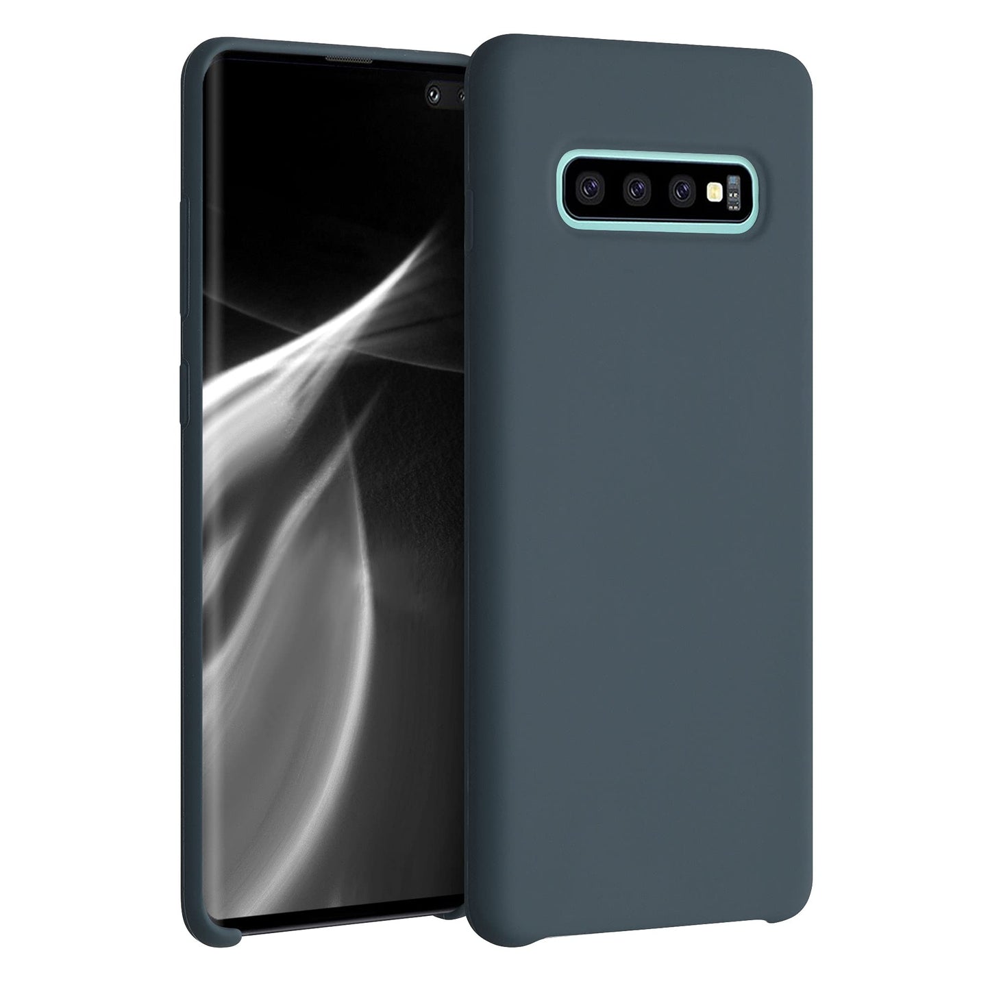 kwmobile Case Compatible with Samsung Galaxy S10 Plus / S10+ Case - TPU Silicone Phone Cover with Soft Finish - Dark Slate