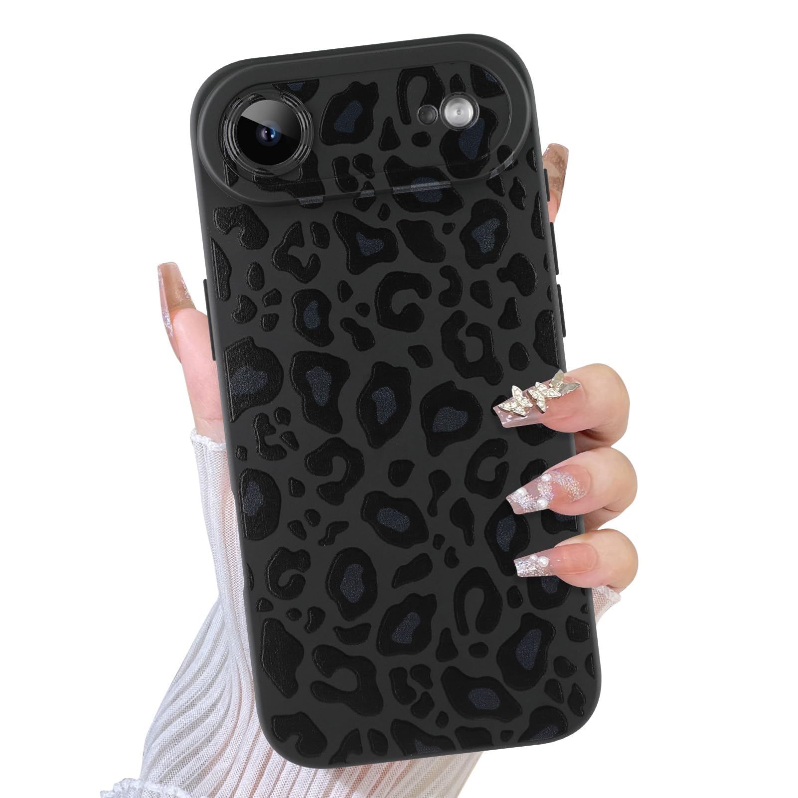 TEAUGHT Compatible with iPhone Air Case 2025 Cute Pattern Leopard Print Cheetah Camera Protection Cover, Cheetah Pattern Shockpr