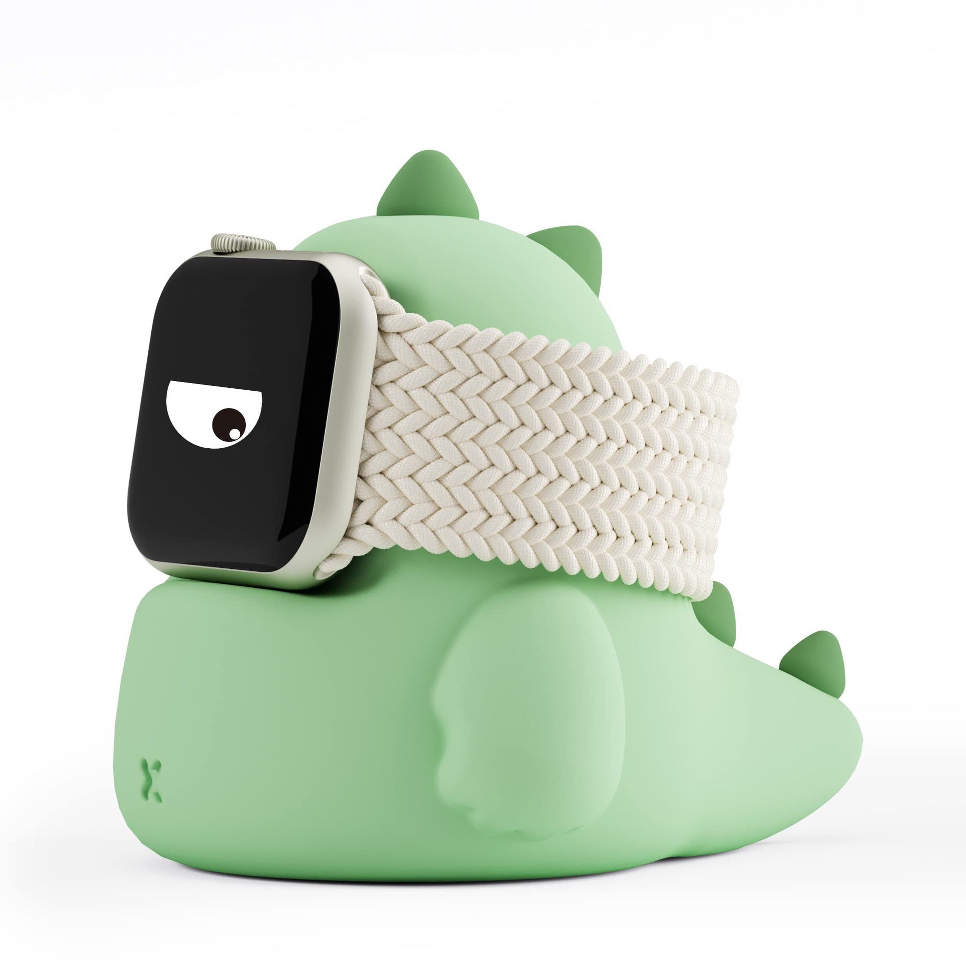 ELETIUO Charger Stand for Apple Watch, Mint Green, Silicone, Supports Nightstand Mode, Model CHAR-D04, Compatible with Series Ultra2/9/8/7/6/5/
