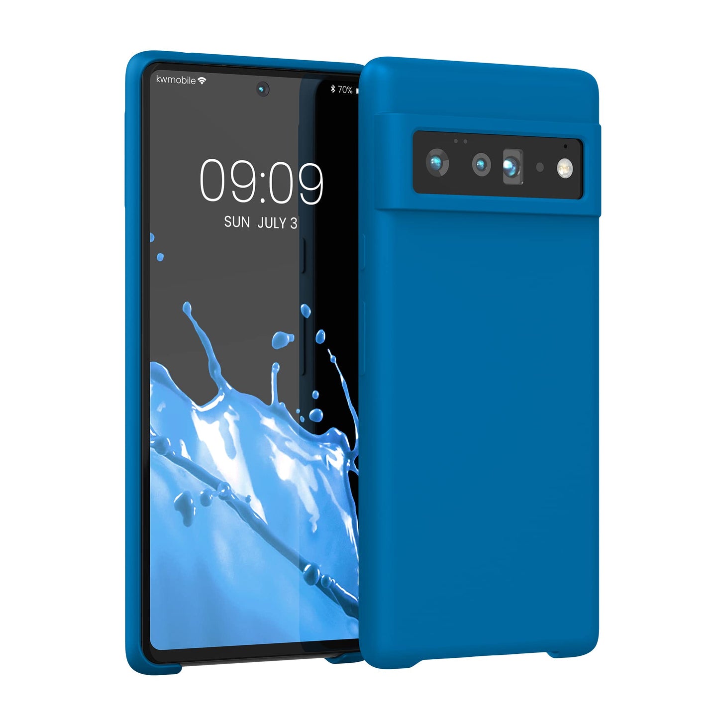 kwmobile Case Compatible with Google Pixel 6 Pro Case - TPU Silicone Phone Cover with Soft Finish - Blue Reef