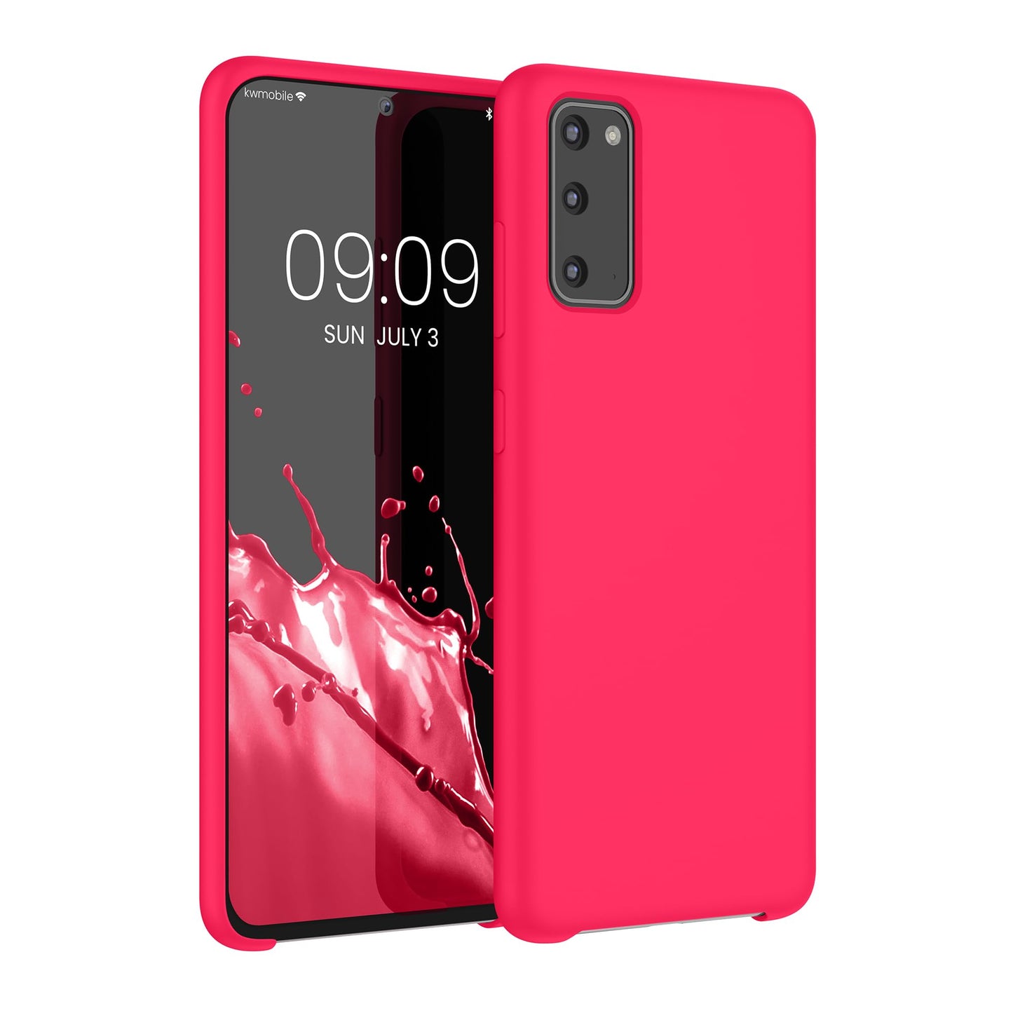 kwmobile Case Compatible with Samsung Galaxy S20 Case - TPU Silicone Phone Cover with Soft Finish - Neon Pink