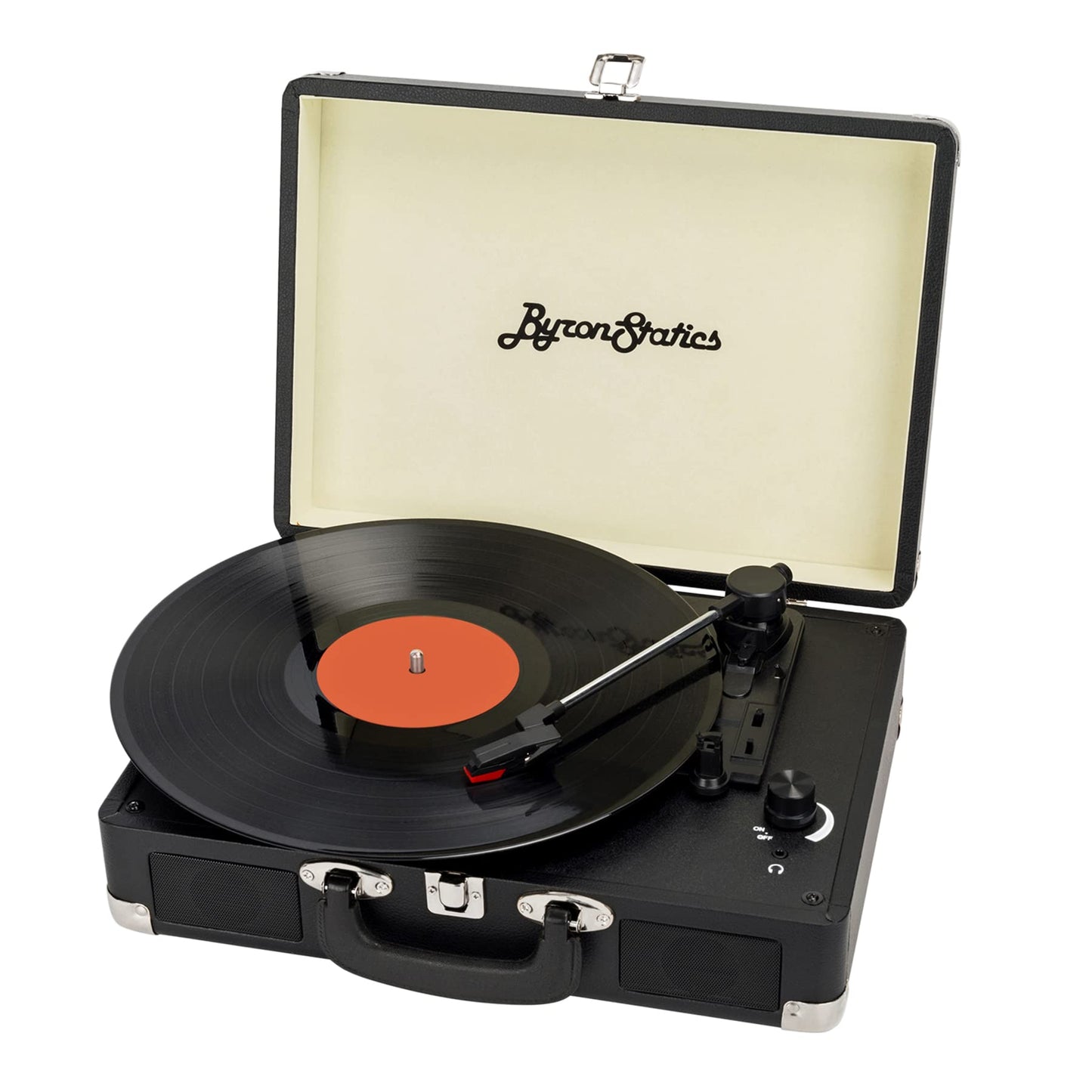 ByronStatics Record Player, Vinyl Turntable Record Player 3 Speed with Built in Stereo Speakers, Replacement Needle, Supports RC