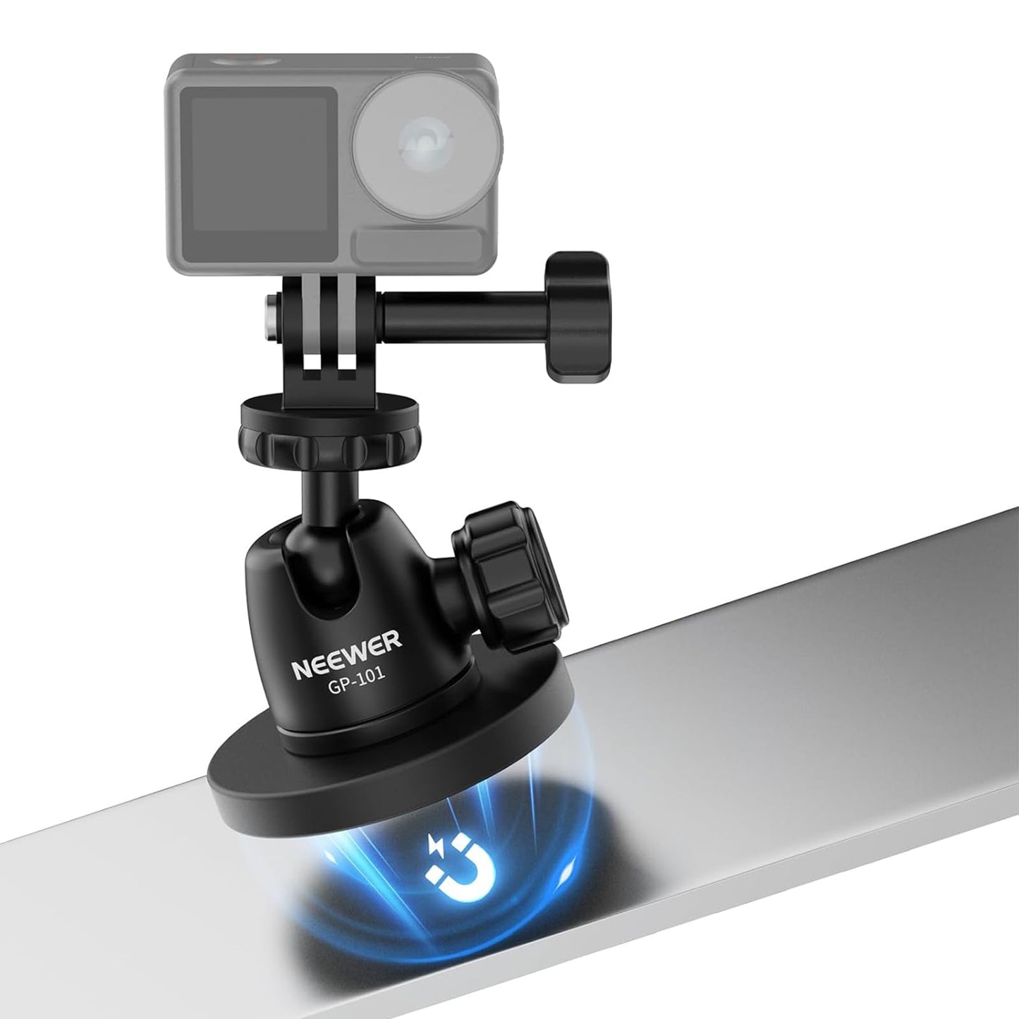 NEEWER Basics Magnetic Camera Mount for Action Camera Compatible with GoPro Insta360 DJI AKASO Accessories, Strong Magnet 360 Ba