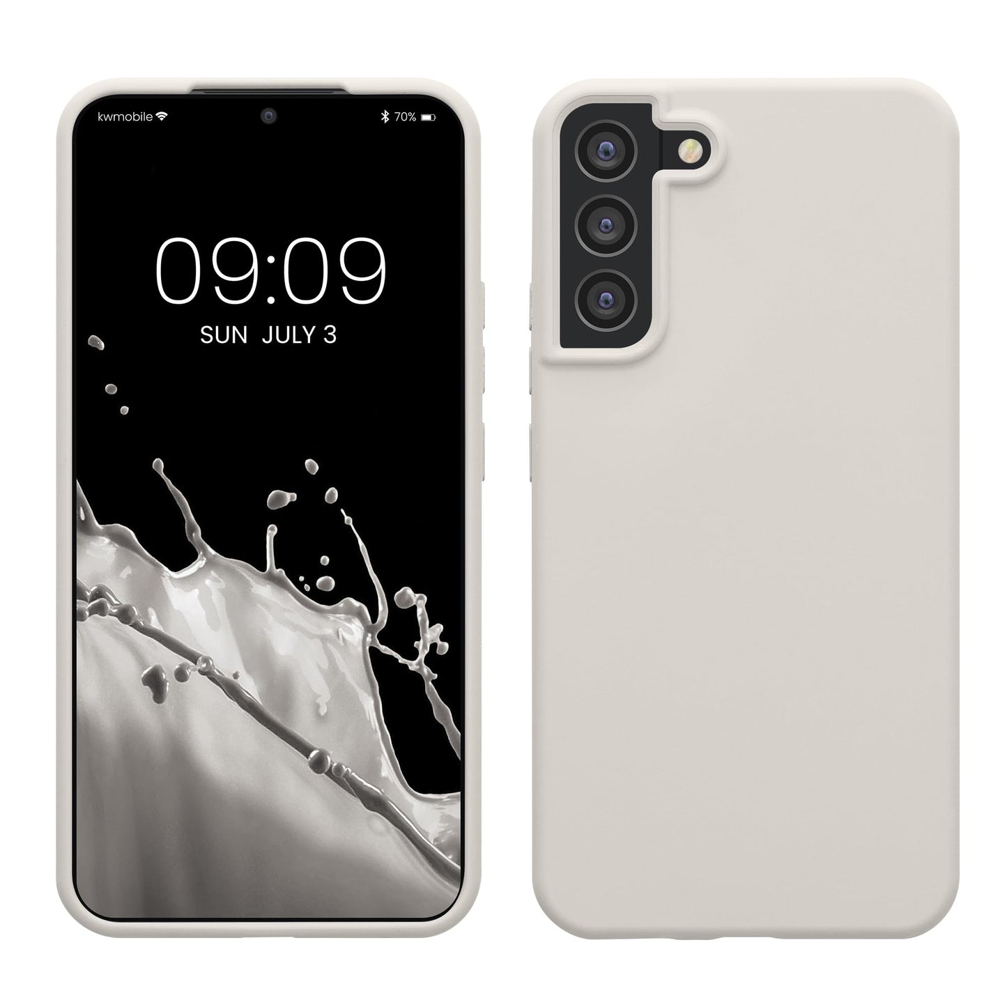 kwmobile Case Compatible with Samsung Galaxy S22 Plus Case - TPU Silicone Phone Cover with Soft Finish - White Matte