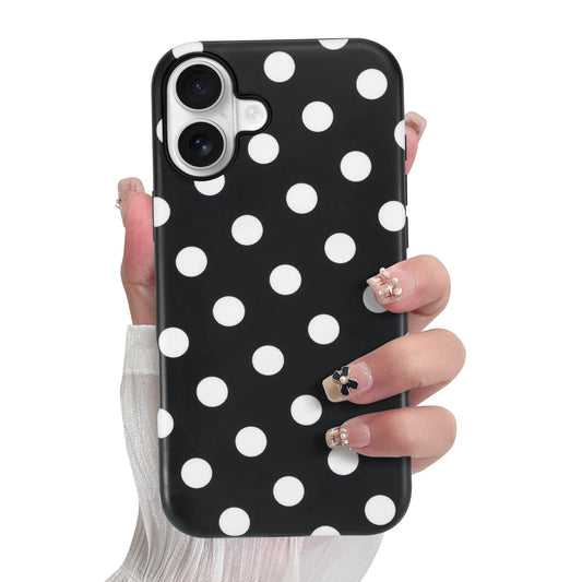 SOKAD Magnetic Polka Dots Phone Case for iPhone 16 Plus, Cute Pattern Compatible with Magsafe Matte Protective Case Cover with S